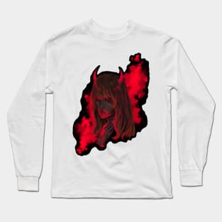 Devil girl (background) Long Sleeve T-Shirt